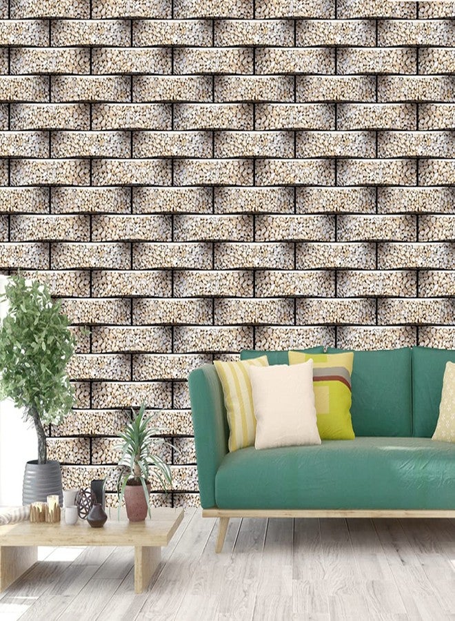WallDaddy Self Adhesive Wallpaper Model (SmallStoneBrick) Bigger Size (40x300) cm for Bedroom, Drawing Room, Kids Room, Walls, Doors, Furniture etc - Image 5